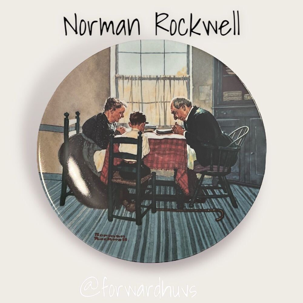 Norman Rockwell Heritage Collection Limited Edition Plate  “Family Grace”